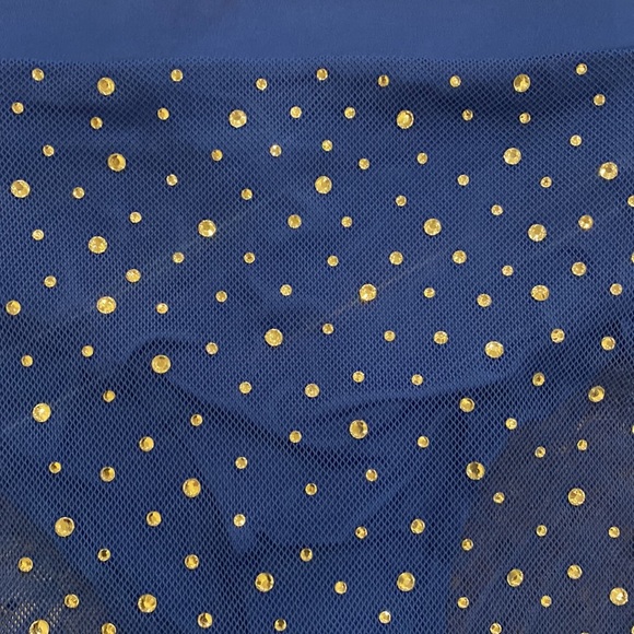 Fashion nova sparkle embellished blue dance shorts lined medium Jewel J - Picture 4 of 7